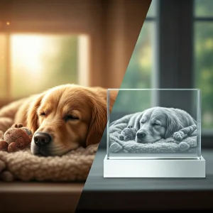 Personalized dog memorial stone with paw print
