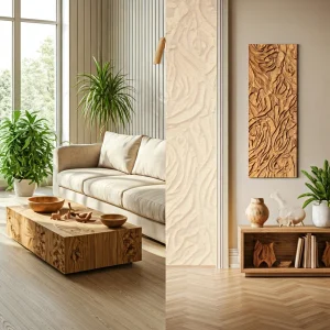 Rustic elegant wood art pieces,