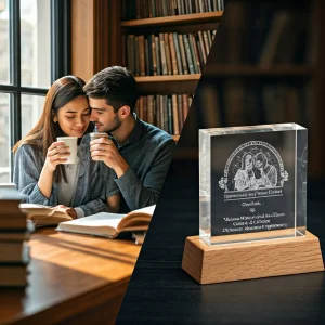 Personalized crystal graduation gifts for couples, celebrating their milestone with engraved keepsakes.