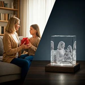 Engraved 3D crystal gifts preserving cherished memories as lasting legacies, perfect for holiday and back-to-school.