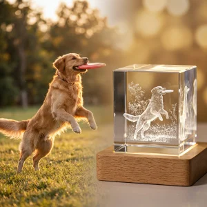 The Best 3D Crystal Pet Photo Keepsakes for Turning Action Shots Into a Pet Memorial Crystal