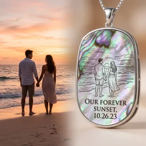 7 Custom Laser Engraved Shell Jewelry Keepsakes for Milestone Anniversaries (Featuring Custom Abalone Shell Jewelry)
