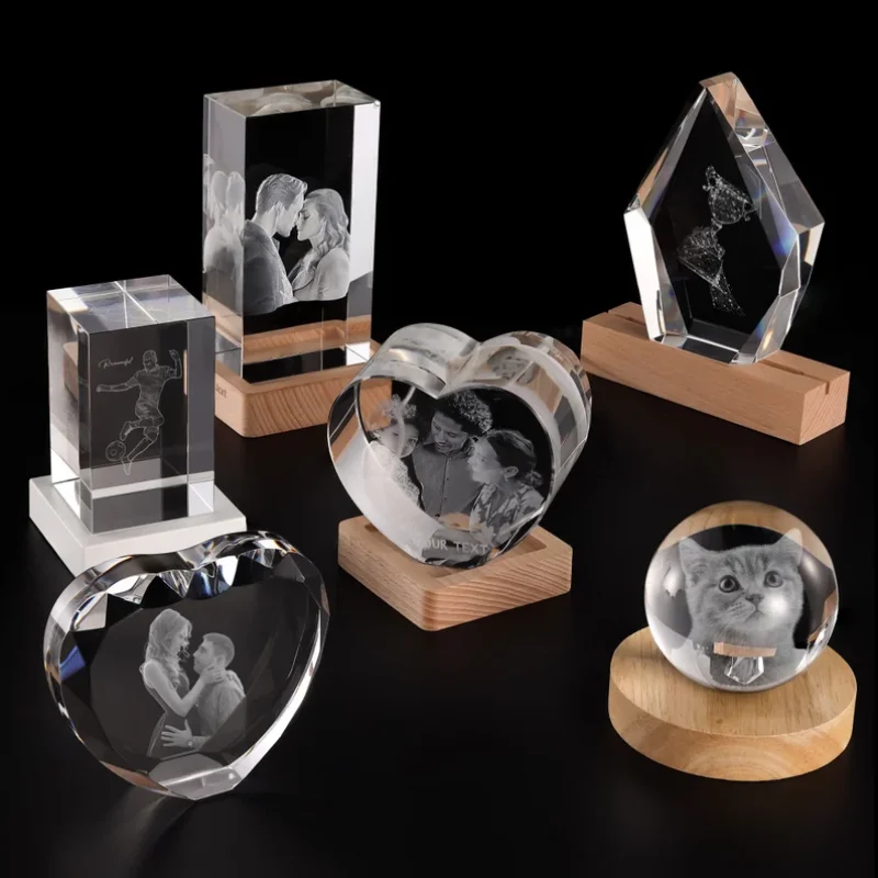 Personalized Crystal Photo – K9 Optical Crystal Glass (Multiple Shapes Available)