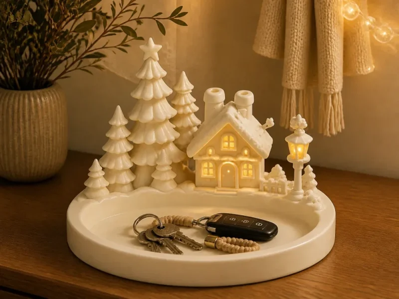 3D-Printed Christmas Village Valet Tray