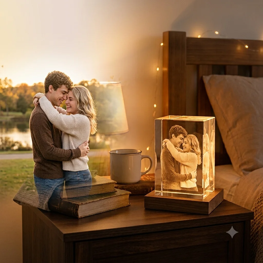 A Couple's Romantic Memory in Crystal